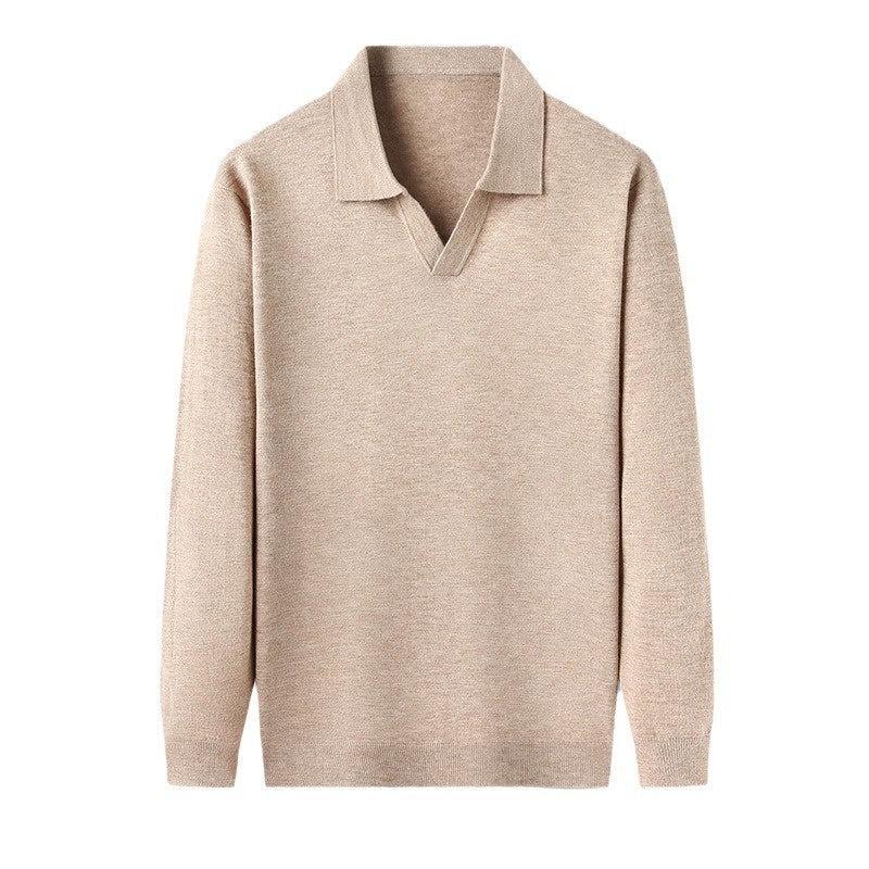 Image of Dwayne | Men's Long Sleeve V-Neck Polo Shirt