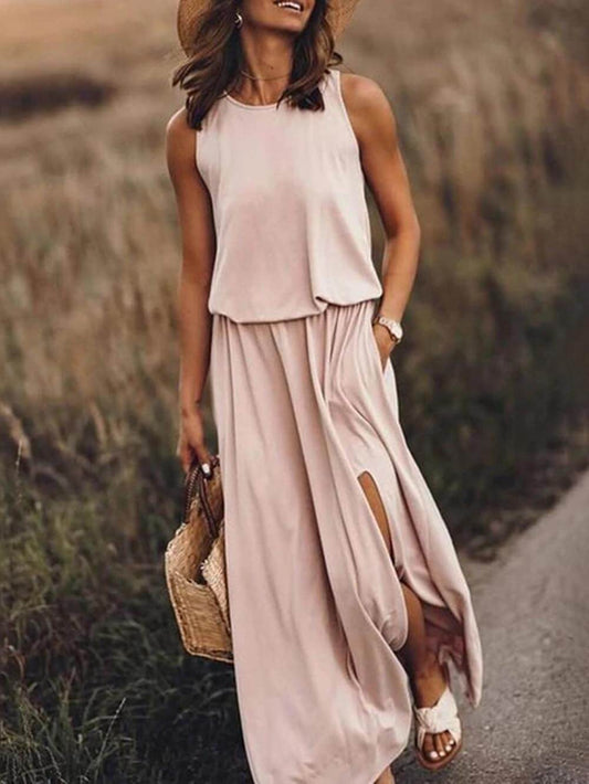 Image of Edith | Women's Sleeveless Casual Maxi Dress