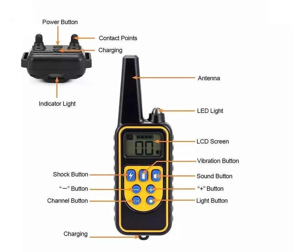 Electronic Dog Training Collar | 2600ft Range, Vibration & Sound | Waterproof & Rechargeable with Remote Control