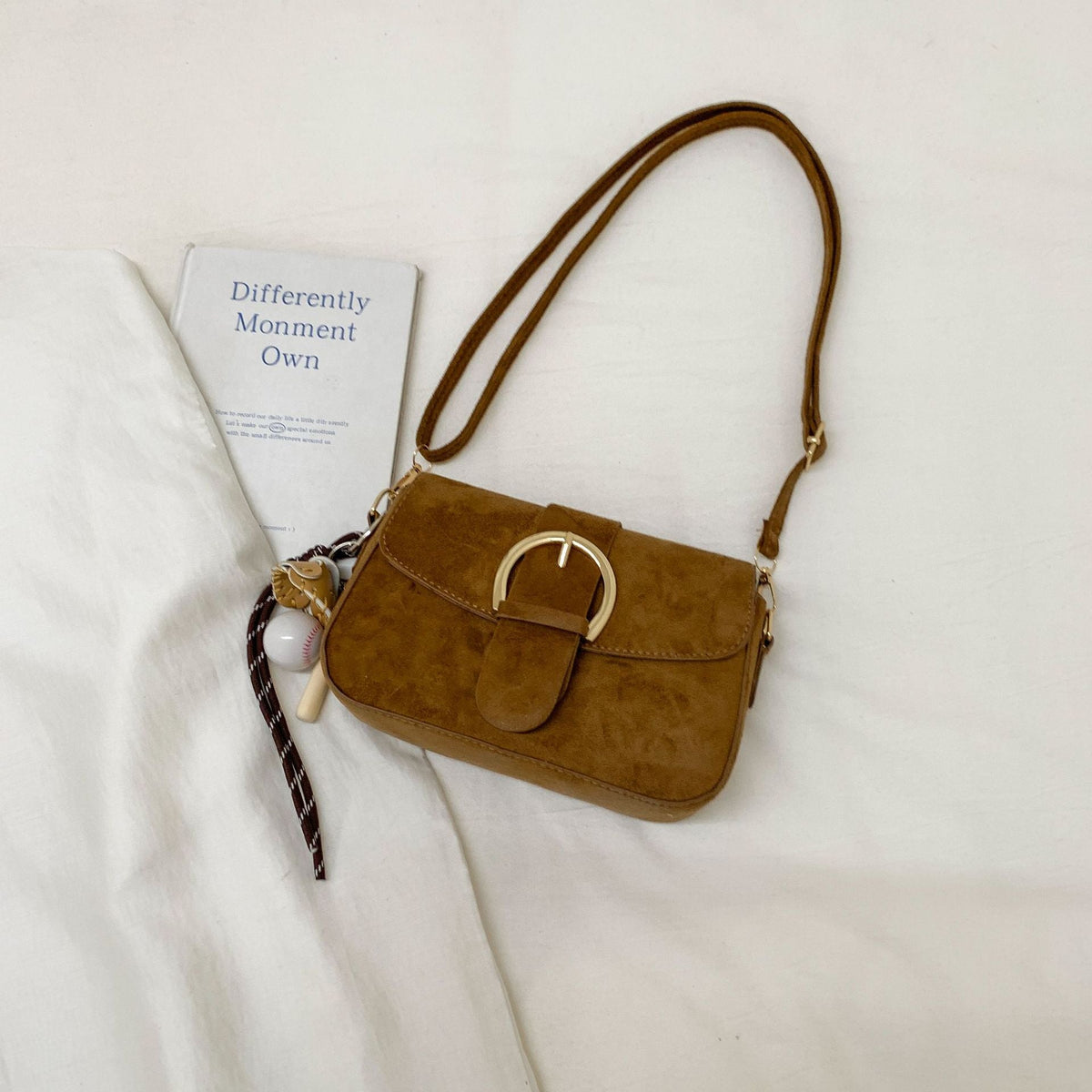 Elegant Suede Crossbody Bag