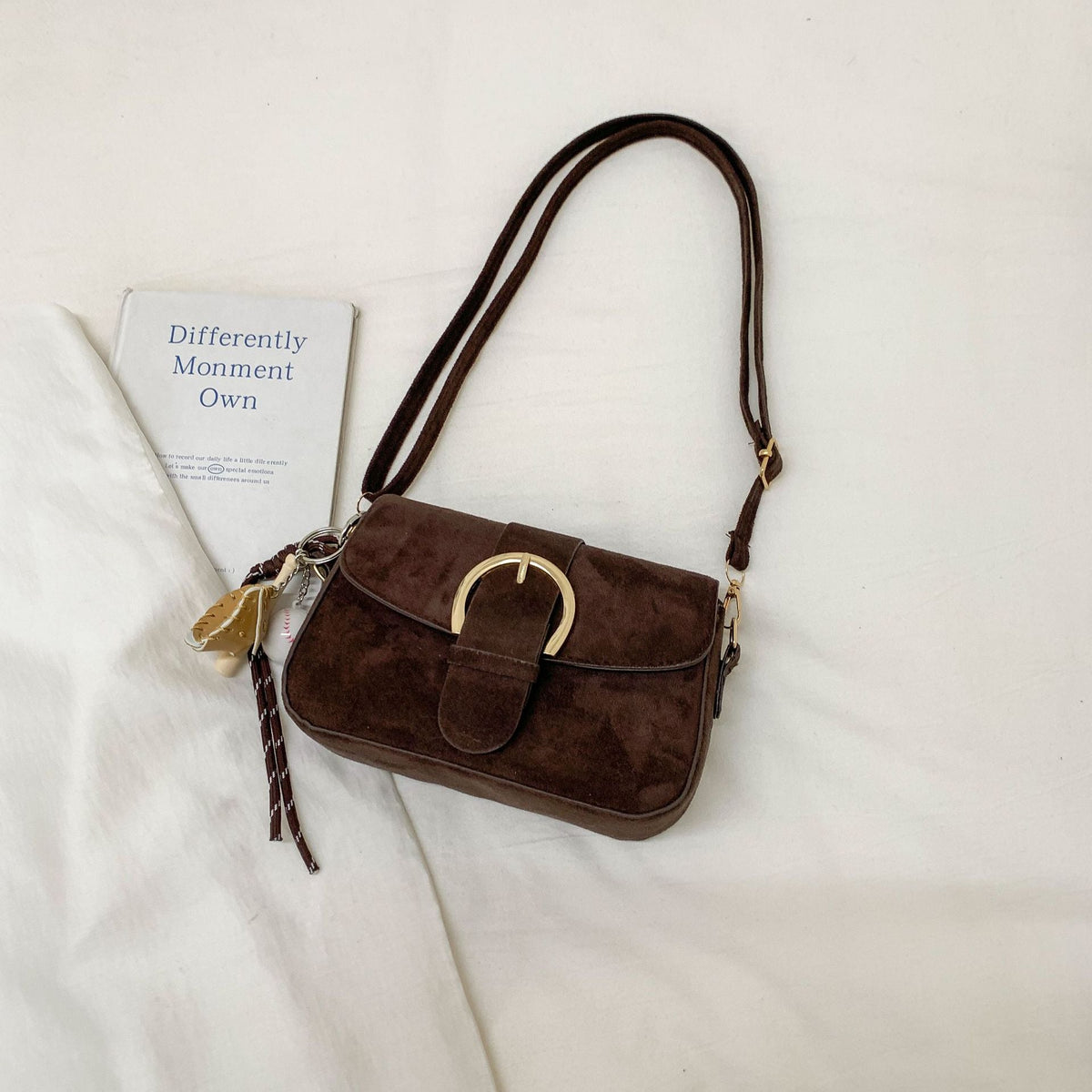 Elegant Suede Crossbody Bag