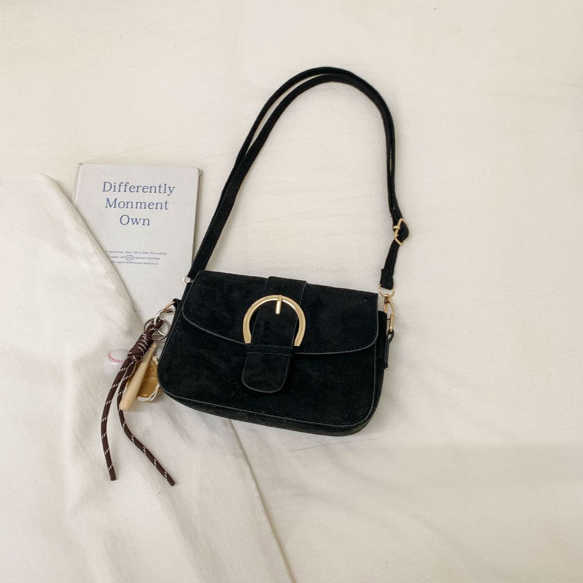 Elegant Suede Crossbody Bag