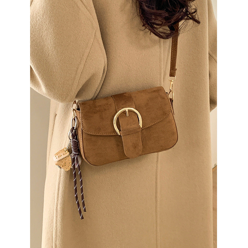 Elegant Suede Crossbody Bag