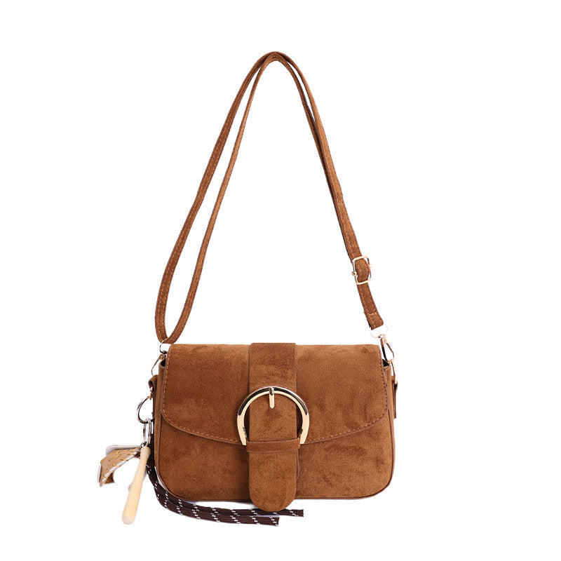 Elegant Suede Crossbody Bag