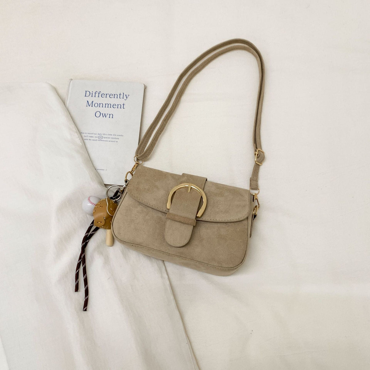 Elegant Suede Crossbody Bag