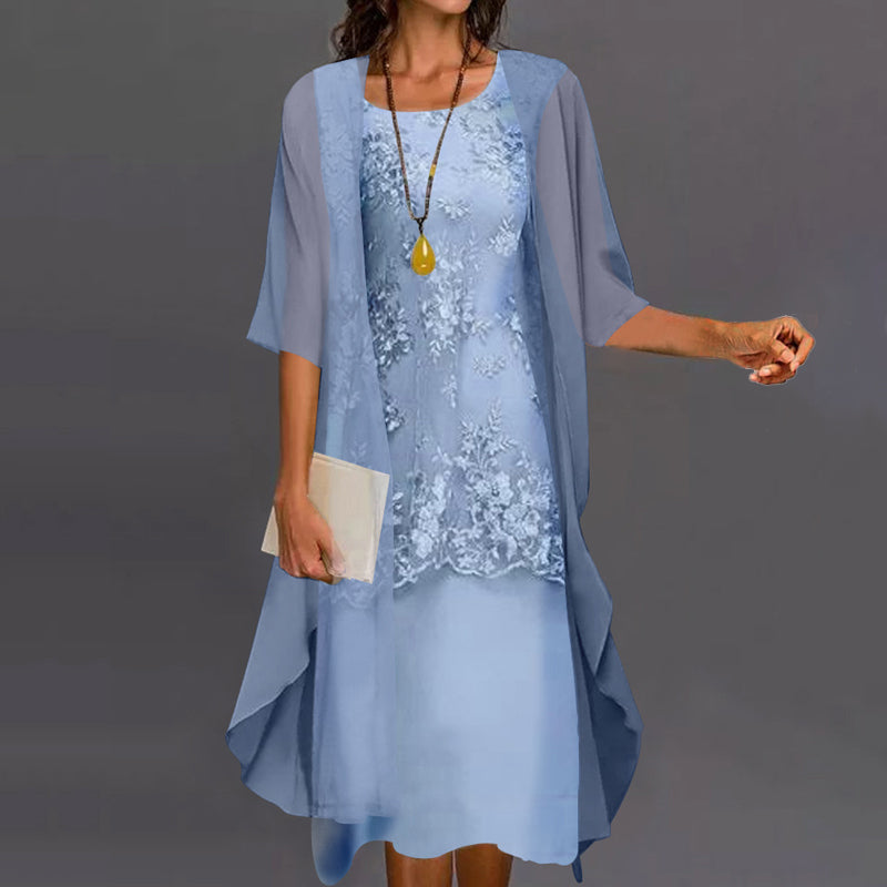 Elegant Two-Piece Dress - Party & Everyday Wear