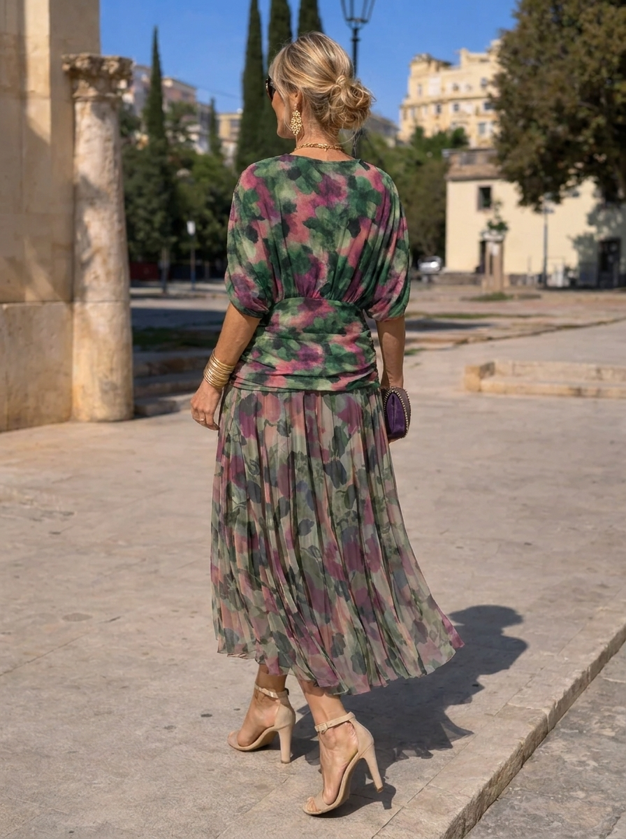 Elegant V-Neck Maxi Dress for Festive Occasions