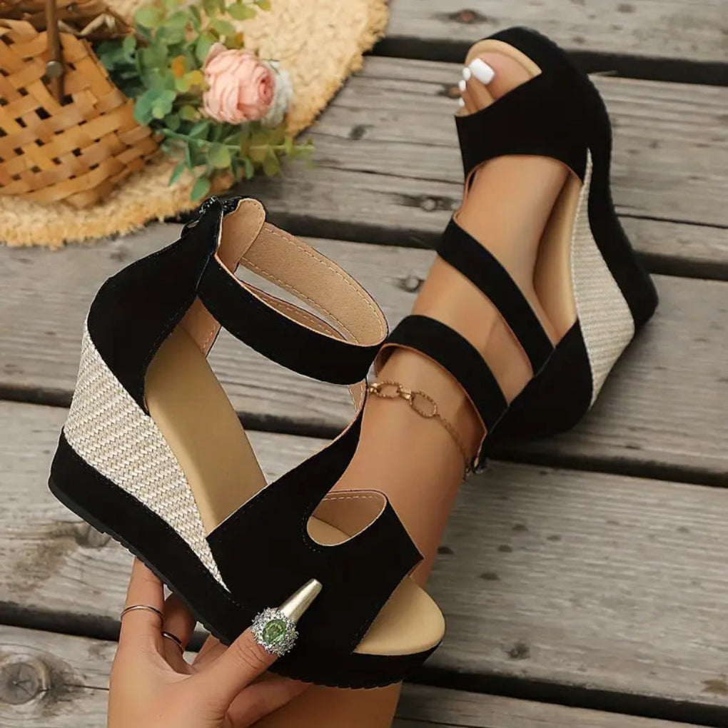 Elegant Wedge Sandals with Platform Heel