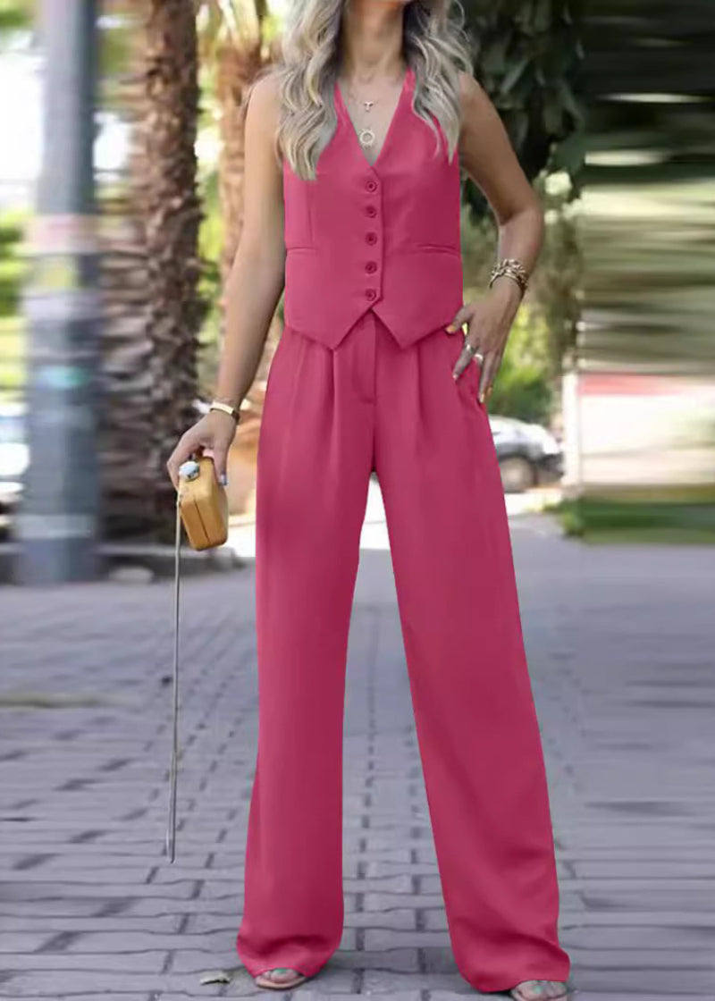 Elegant Women's Set with Sleeveless Top