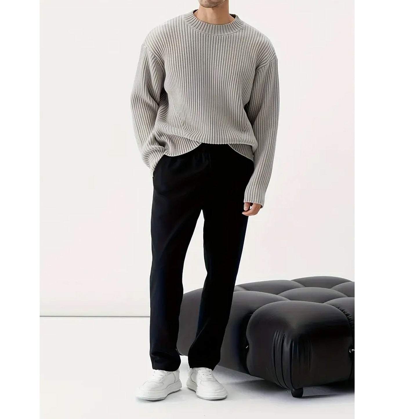 Image of Eli | Men's Crew Neck Oversized Sweater