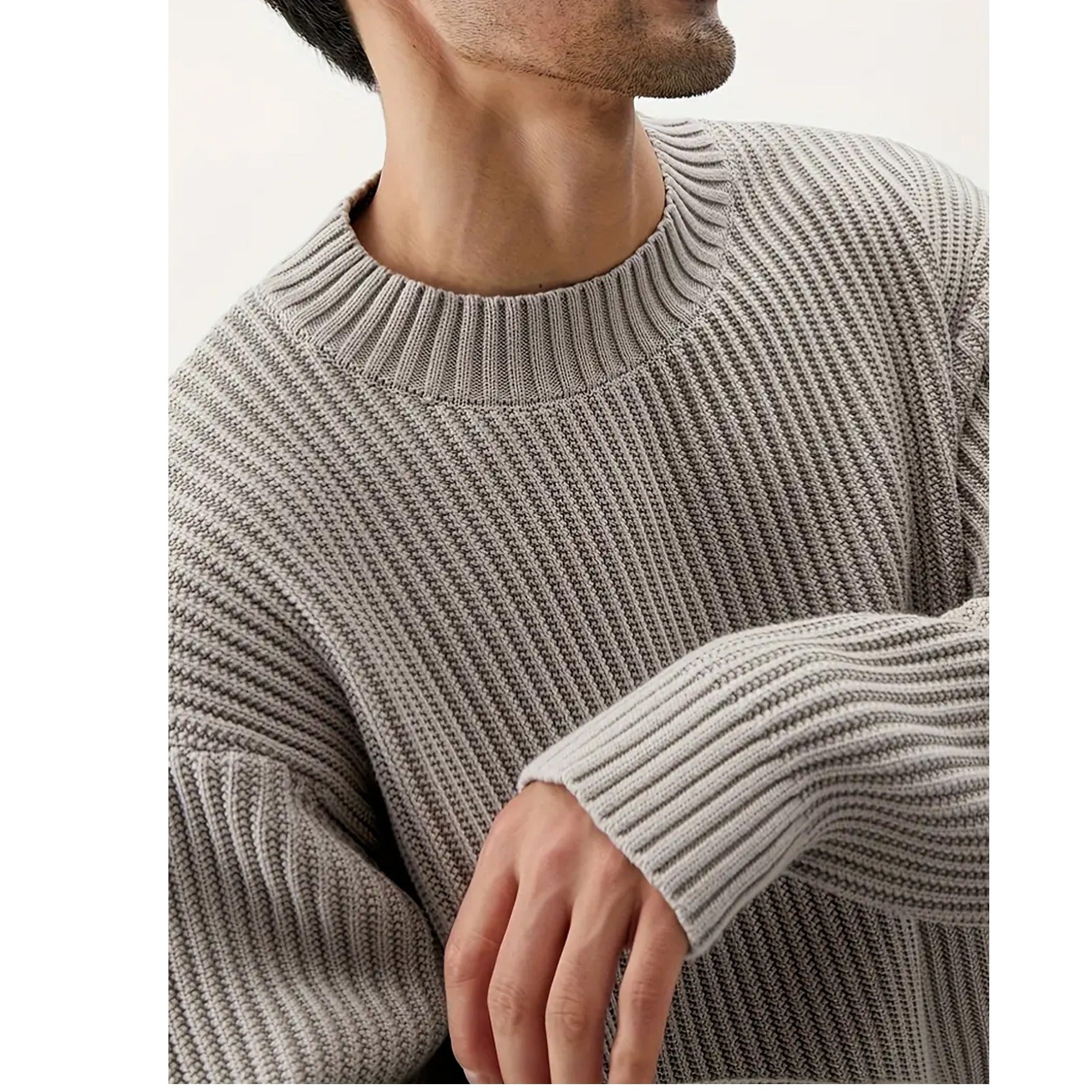 Image of Eli | Men's Crew Neck Oversized Sweater