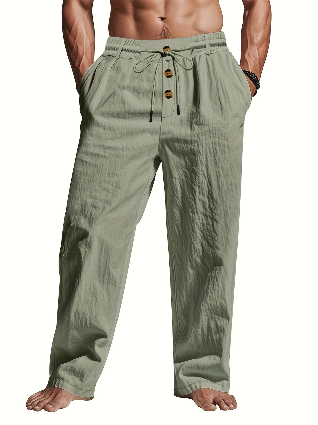 Image of Eli | Men's Drawstring Loose Fit Pants