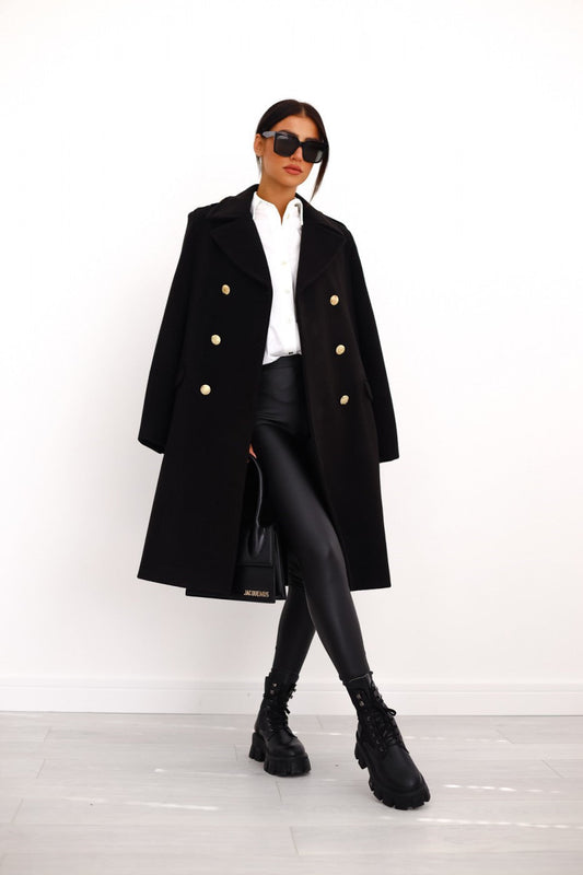 Image of Eliza | Women's Double-Breasted Long Coat