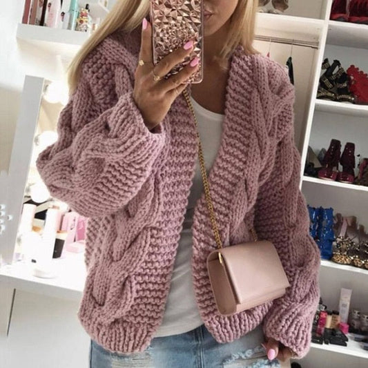 Image of Emma | Women's Oversized Cable Knit Cardigan