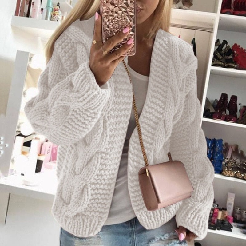 Image of Emma | Women's Oversized Cable Knit Cardigan