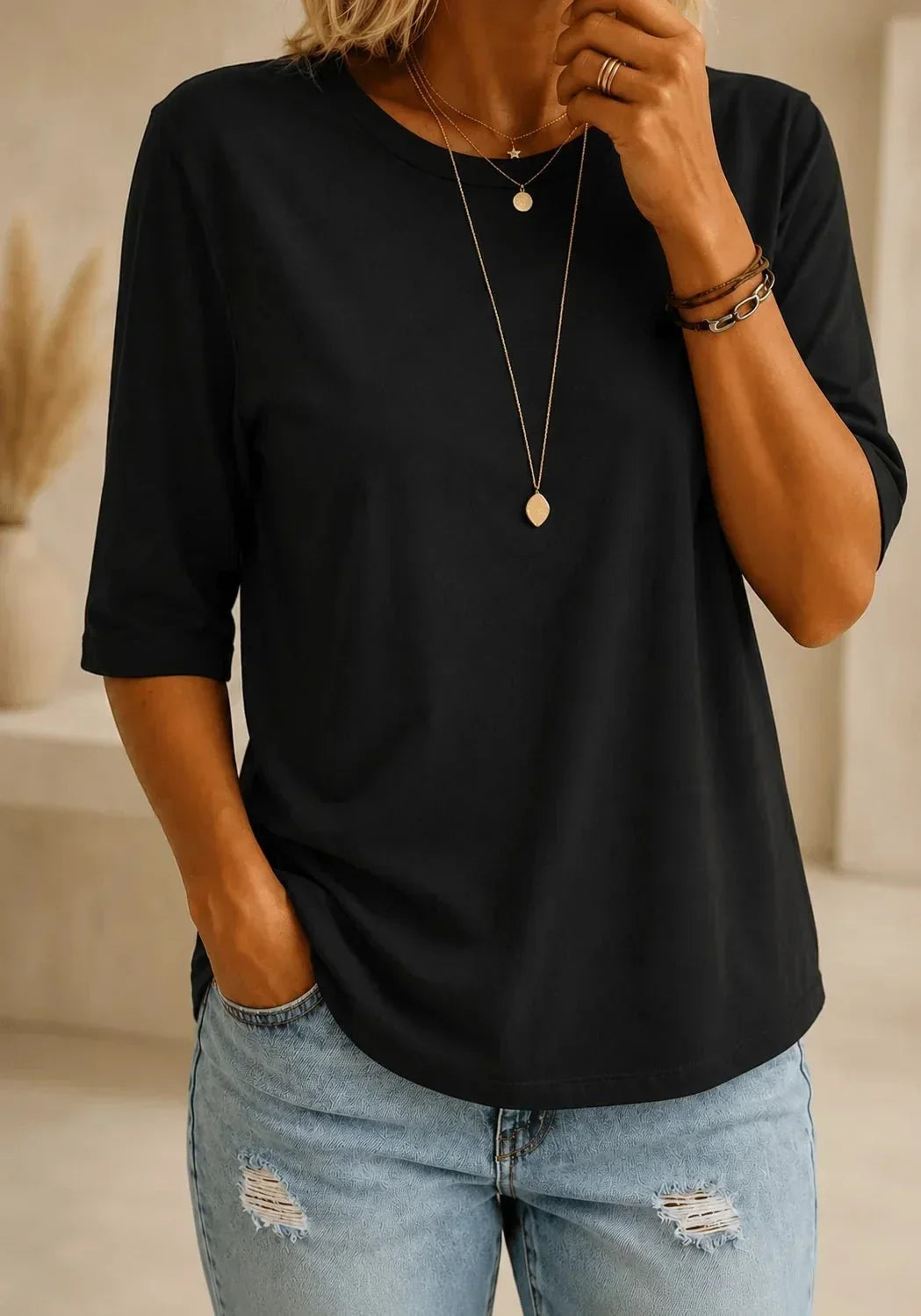 Essential Comfort T-Shirt - Soft Basic with Crew Neck and Short Sleeves