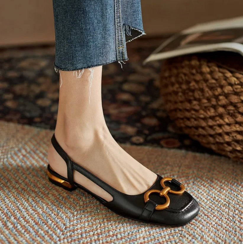 Image of Eva | Women's Slingback Pointed Toe Loafers