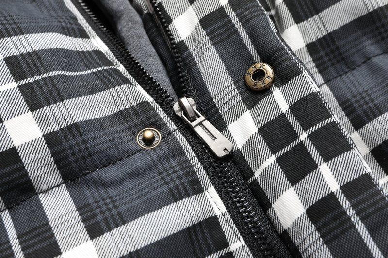 Image of Evan | Men's Hooded Plaid Vest