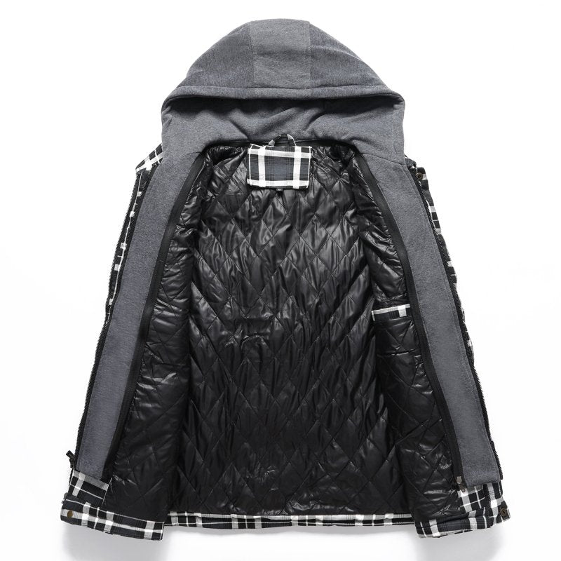 Image of Evan | Men's Hooded Plaid Vest