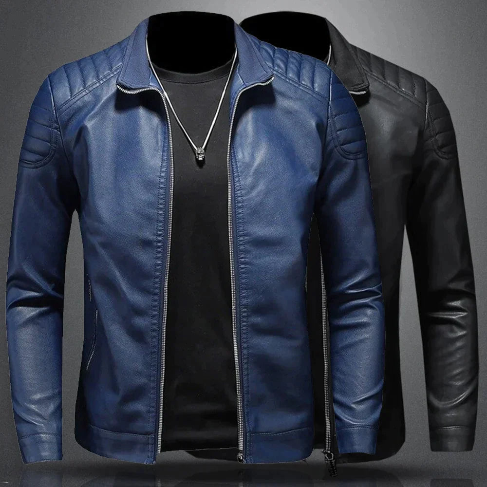 Image of Evan | Men's Slim-Fit Biker Jacket