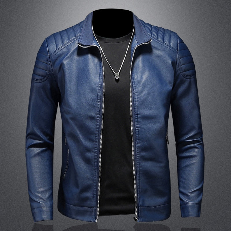 Image of Evan | Men's Slim-Fit Biker Jacket