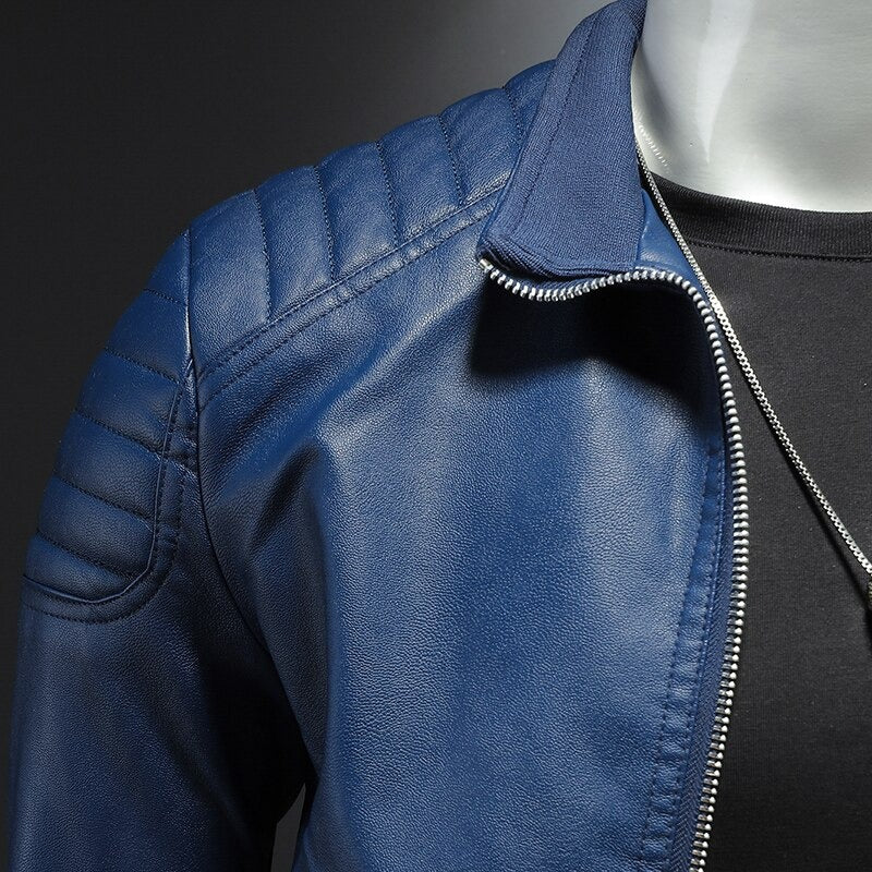 Image of Evan | Men's Slim-Fit Biker Jacket