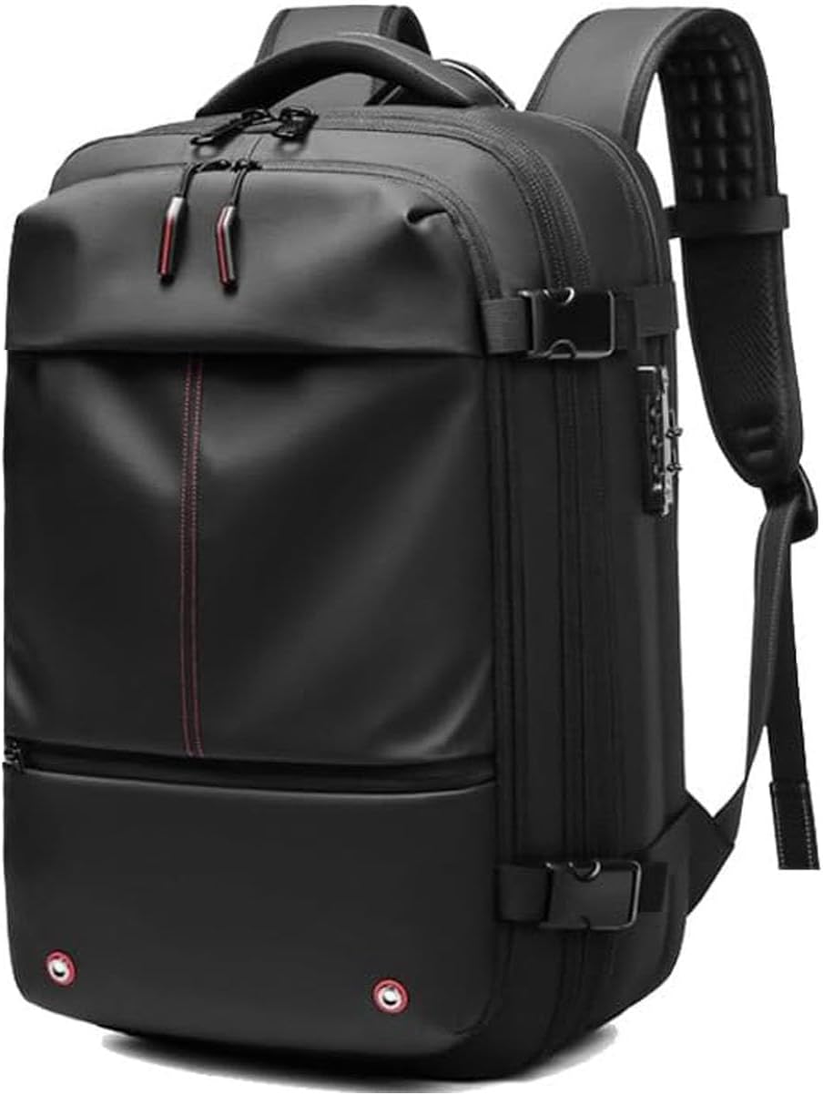 Expandable Compression Travel Backpack with Anti-Theft Lock and Wet Pocket