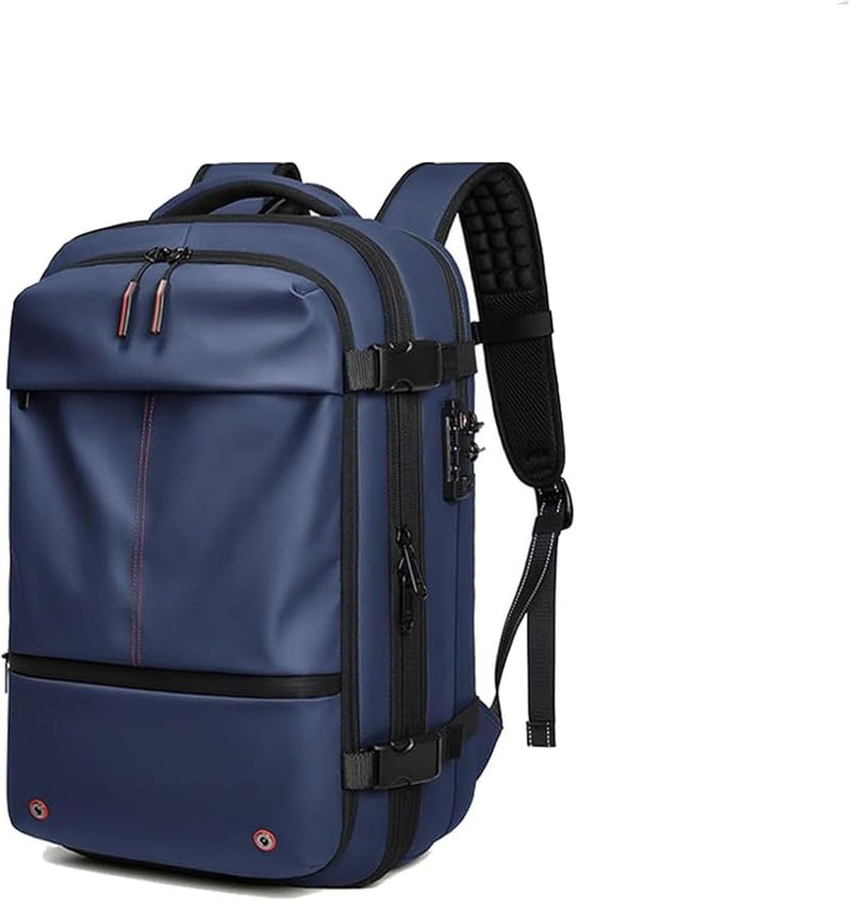 Expandable Compression Travel Backpack with Anti-Theft Lock and Wet Pocket