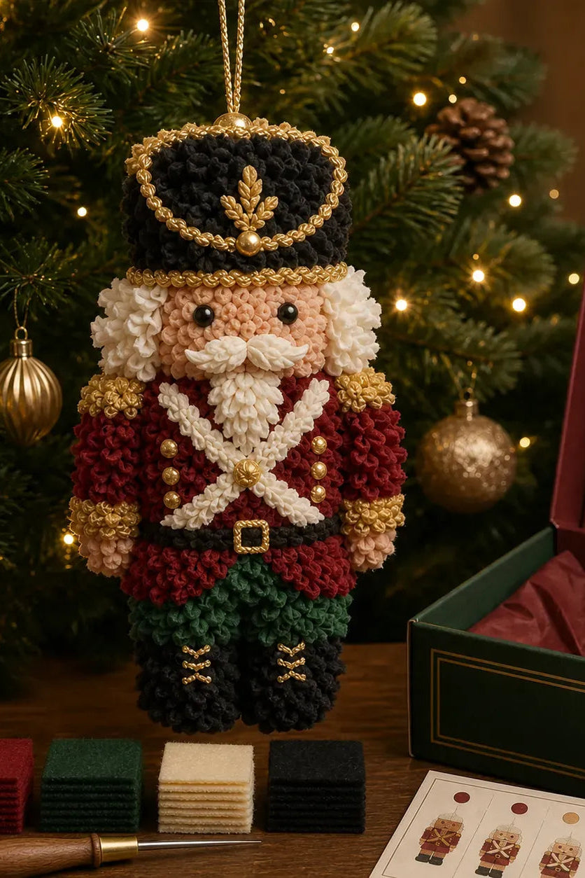 Fabric-Poke Snowman Christmas Ornament Kit