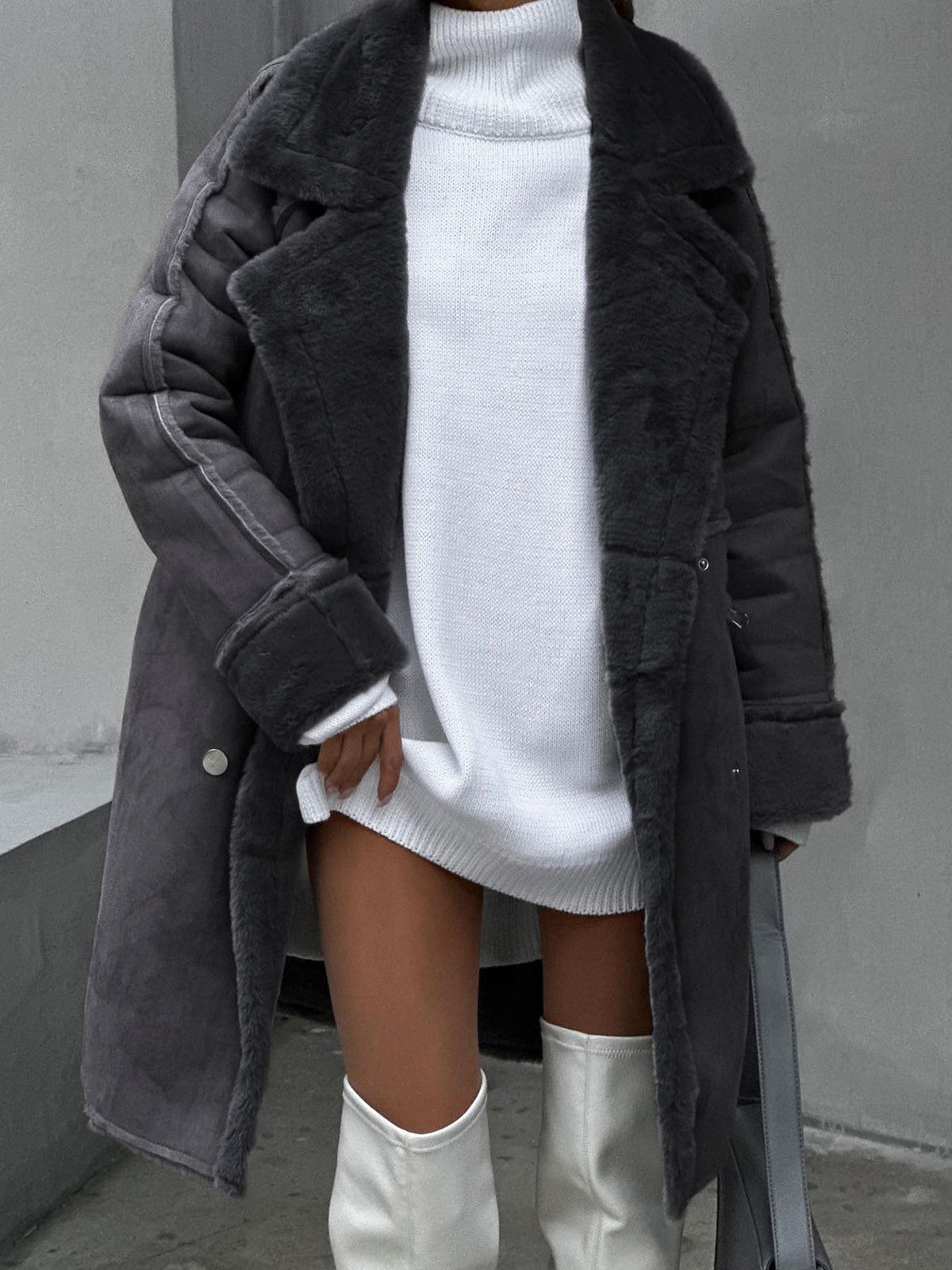 Image of Fern | Women's Oversized Shearling Long Coat