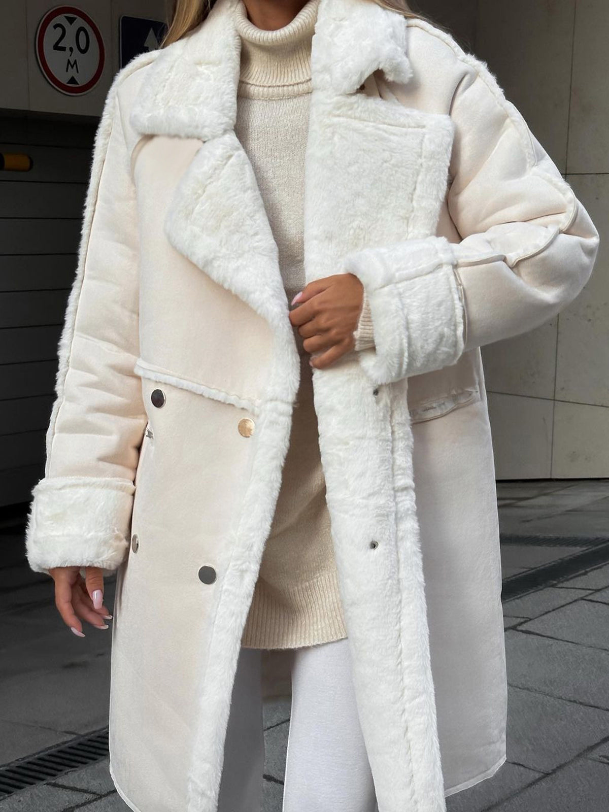 Image of Fern | Women's Oversized Shearling Long Coat
