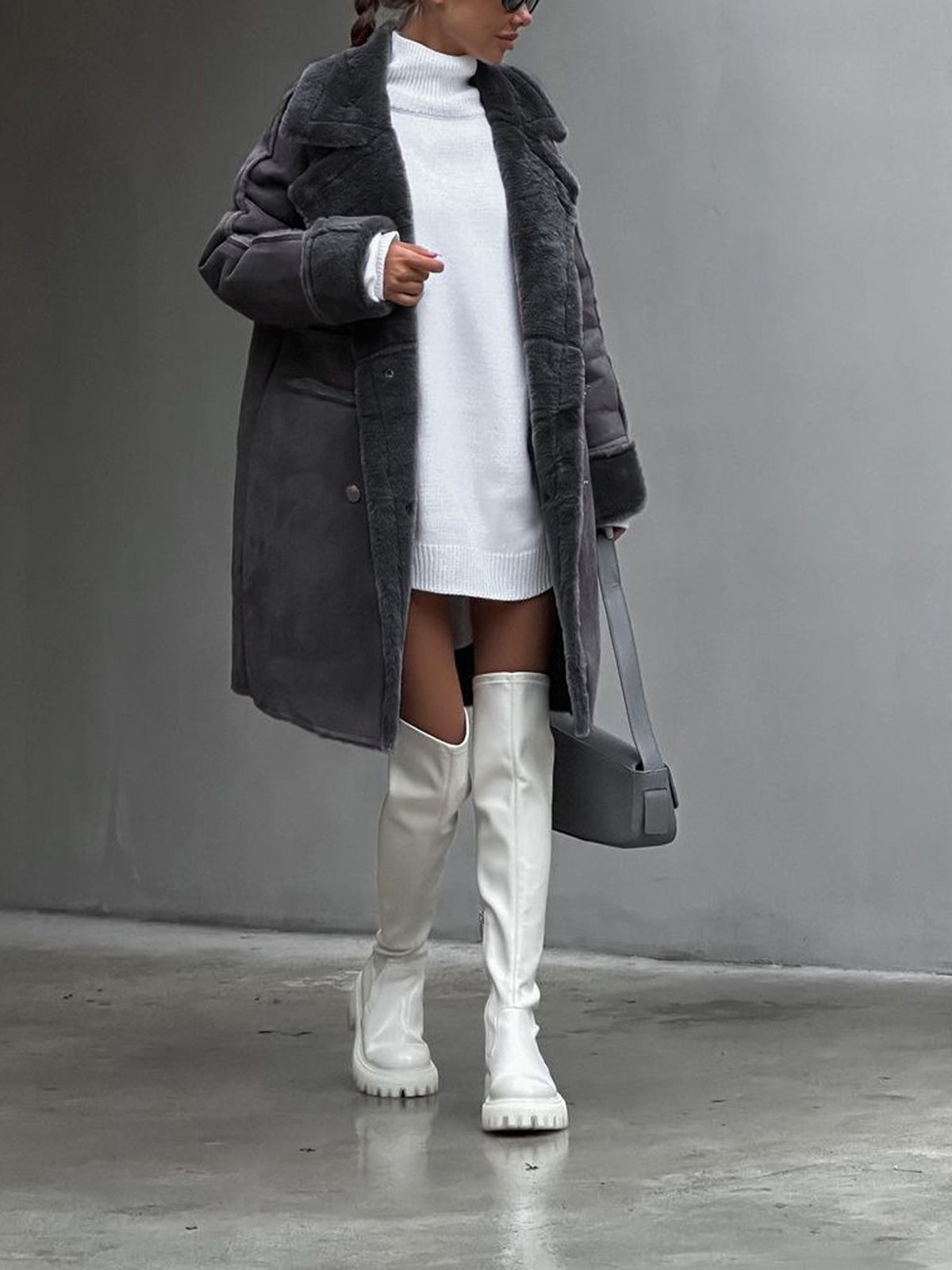Image of Fern | Women's Oversized Shearling Long Coat