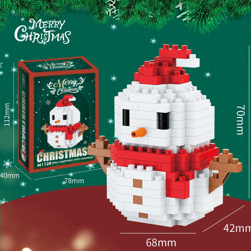 Festive Mini Brick Figure Kit – Build Your Own Santa, Snowman or Reindeer