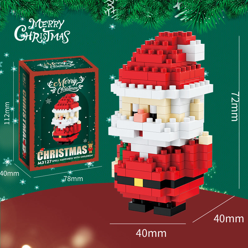 Festive Mini Brick Figure Kit – Build Your Own Santa, Snowman or Reindeer