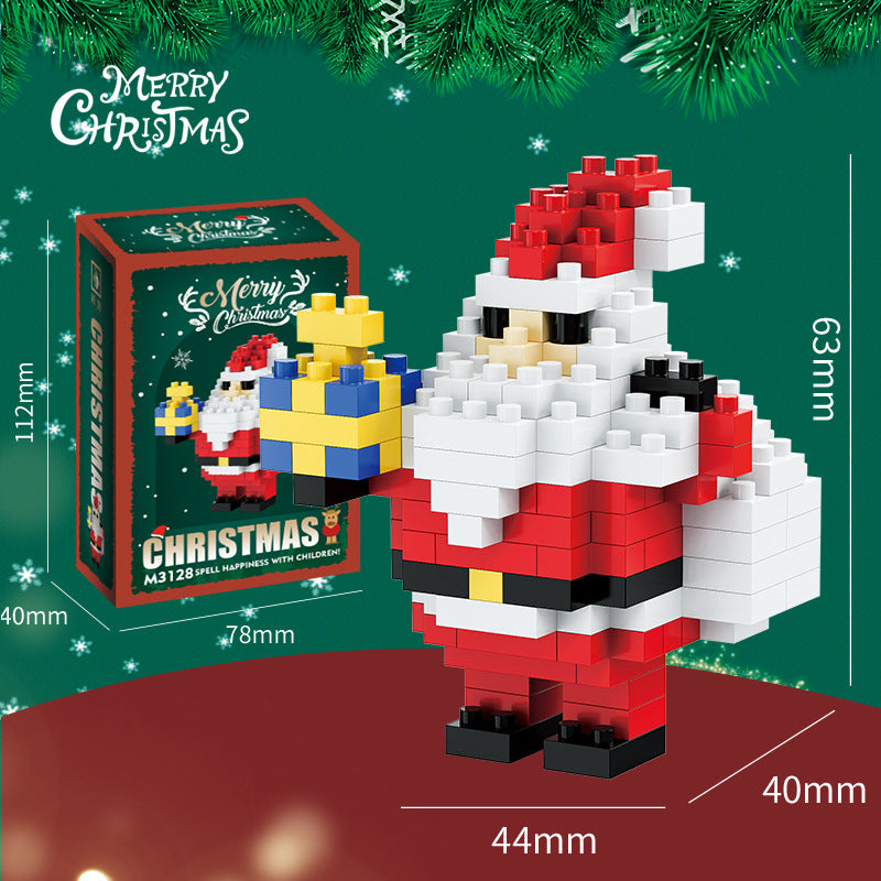 Festive Mini Brick Figure Kit – Build Your Own Santa, Snowman or Reindeer