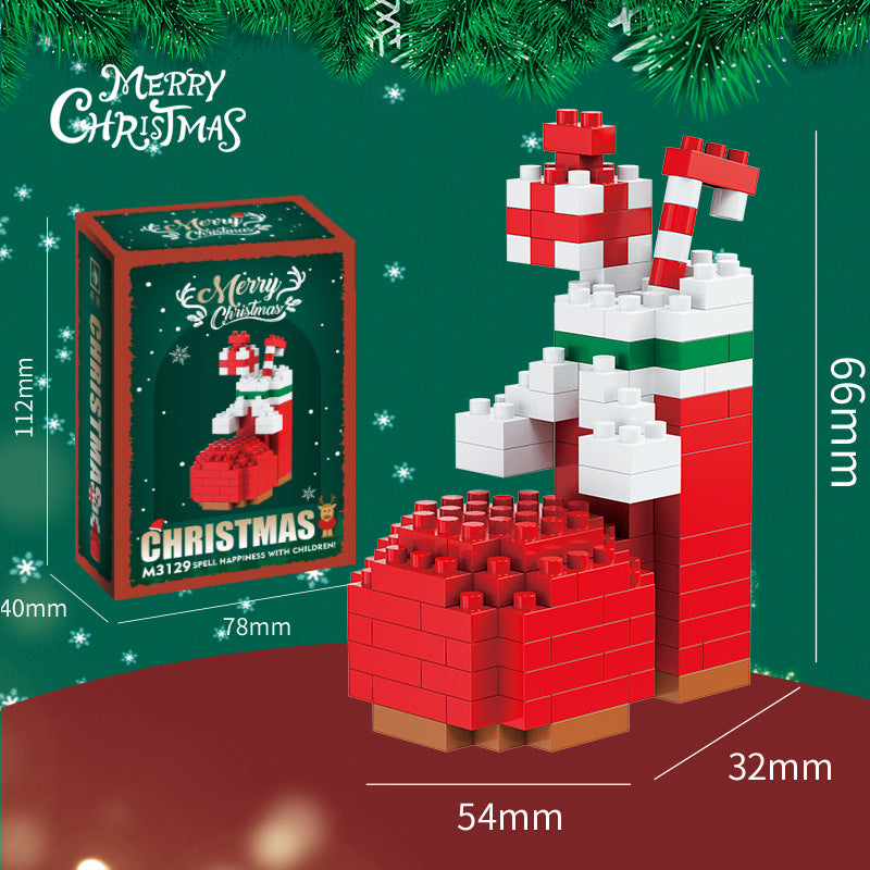 Festive Mini Brick Figure Kit – Build Your Own Santa, Snowman or Reindeer