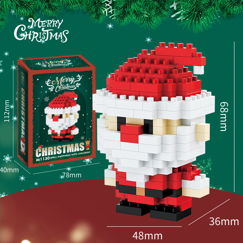 Festive Mini Brick Figure Kit – Build Your Own Santa, Snowman or Reindeer