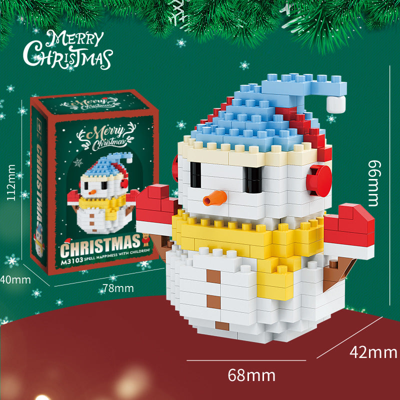 Festive Mini Brick Figure Kit – Build Your Own Santa, Snowman or Reindeer
