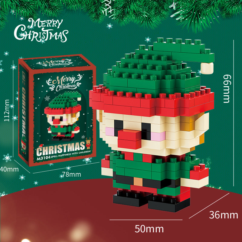 Festive Mini Brick Figure Kit – Build Your Own Santa, Snowman or Reindeer