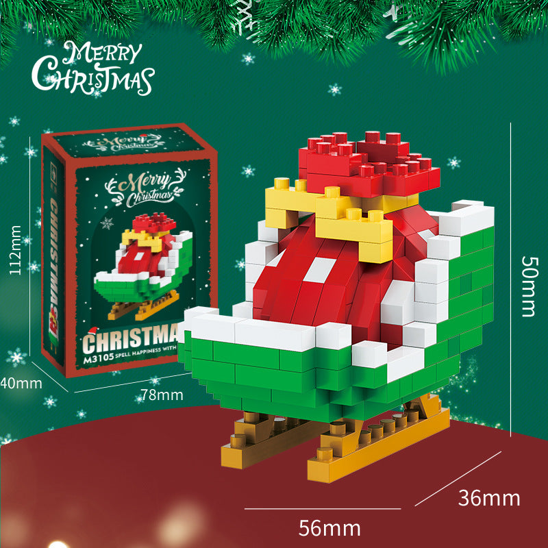 Festive Mini Brick Figure Kit – Build Your Own Santa, Snowman or Reindeer
