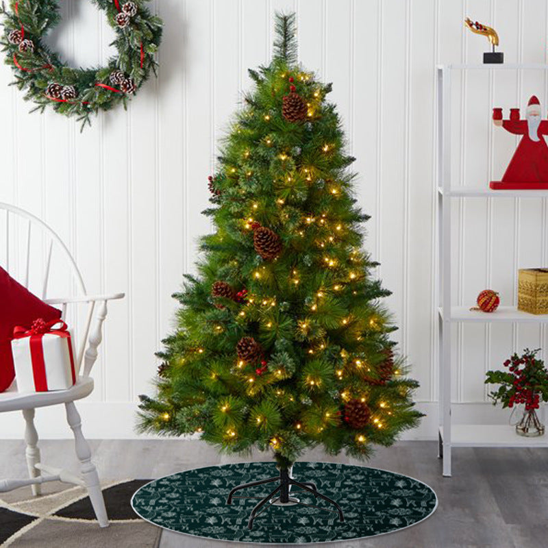 Festive Reindeer Pattern Christmas Tree Skirt
