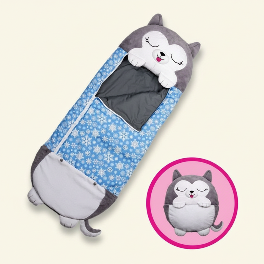 Foldable Kids' Animal-Shaped Sleeping Bag