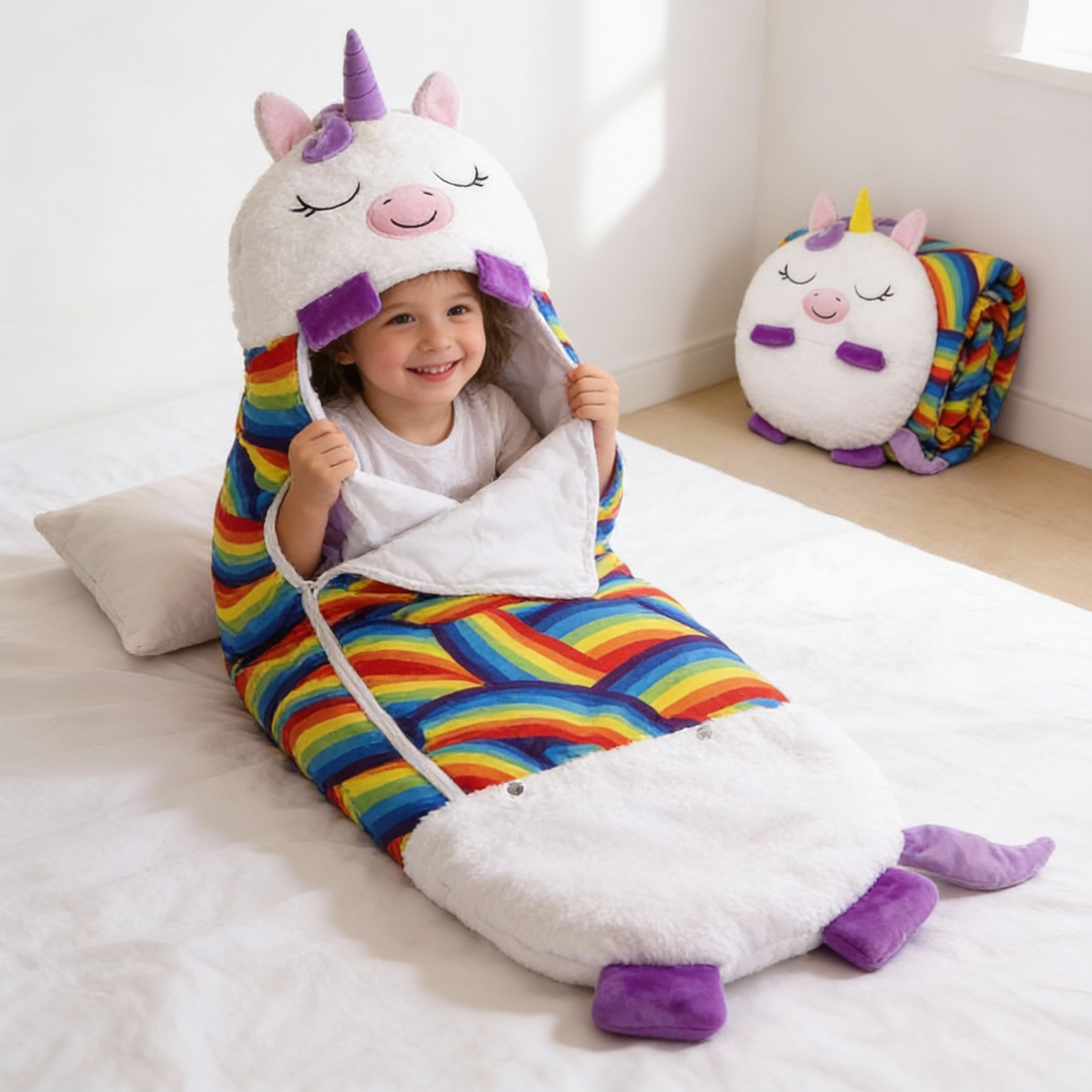 Foldable Kids' Animal-Shaped Sleeping Bag