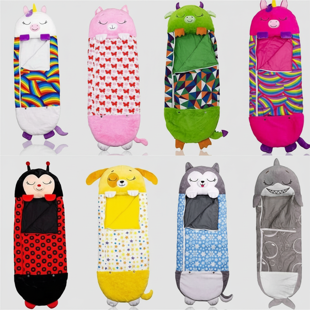 Foldable Kids' Animal-Shaped Sleeping Bag