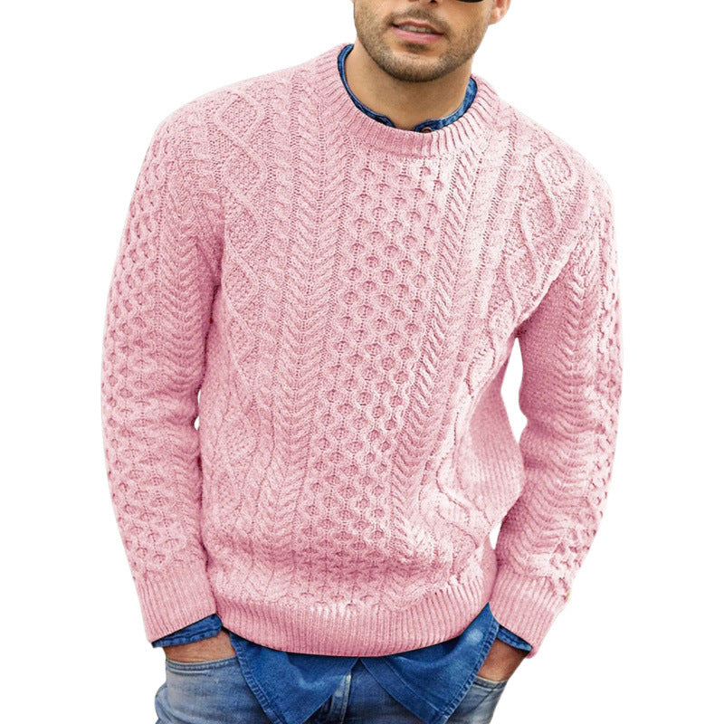 Image of Forrest | Men's Cable Knit Crewneck Sweater