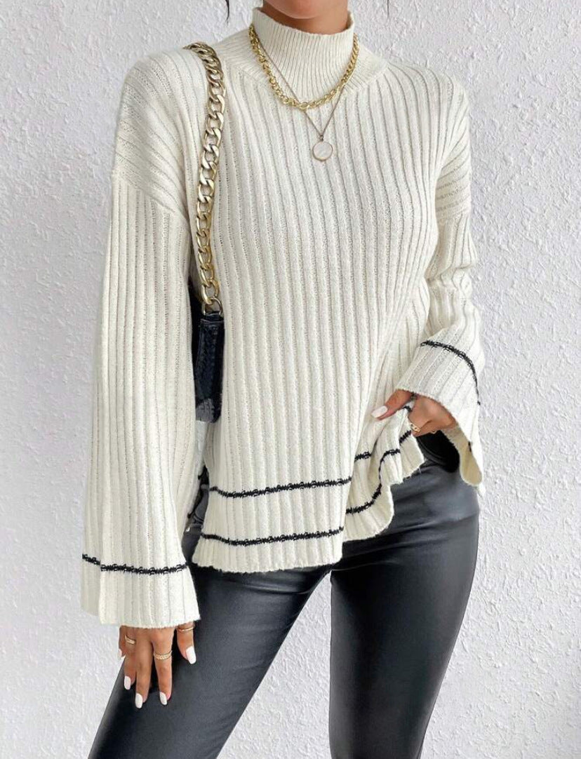 Image of Frances | Women's Ribbed Tunic Sweater