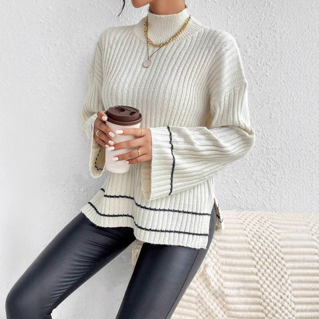 Image of Frances | Women's Ribbed Tunic Sweater