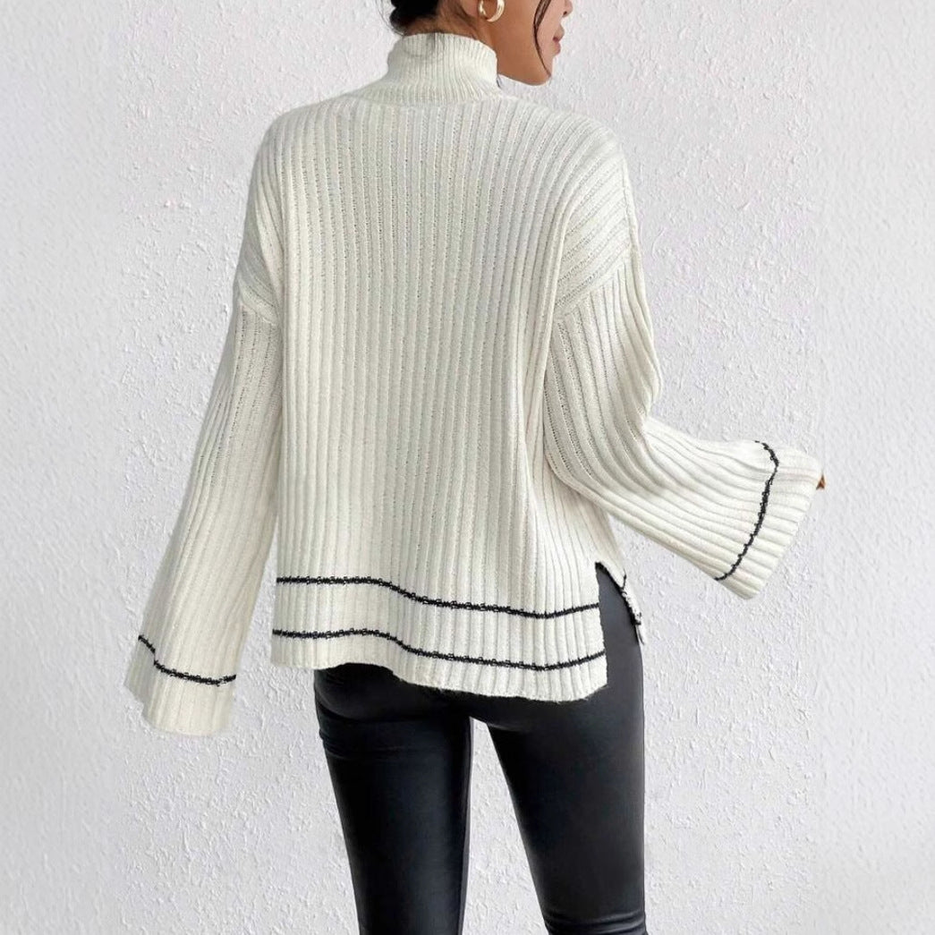 Image of Frances | Women's Ribbed Tunic Sweater