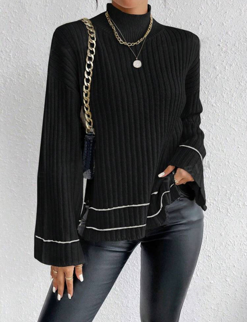Image of Frances | Women's Ribbed Tunic Sweater