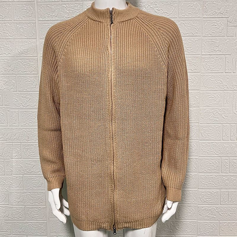 Image of Frederick | Men's Full Zip Ribbed Sweater